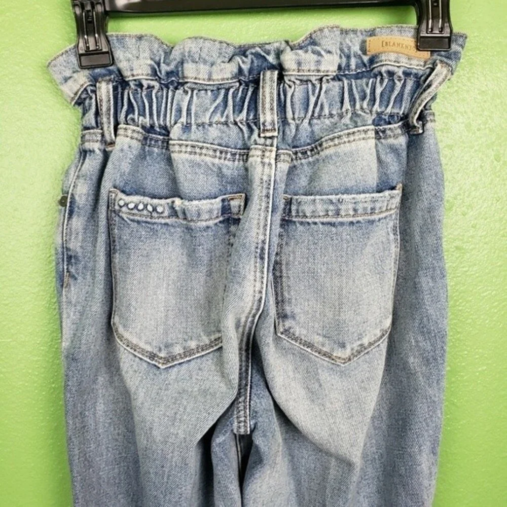 Blank NYC Light Wash Paper Waste Basket Distressed Jeans Size 24 - Picture 9 of 12